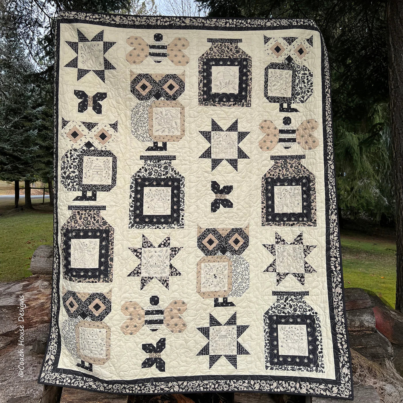 Stitching in the Garden Quilt Pattern by Coach House Designs