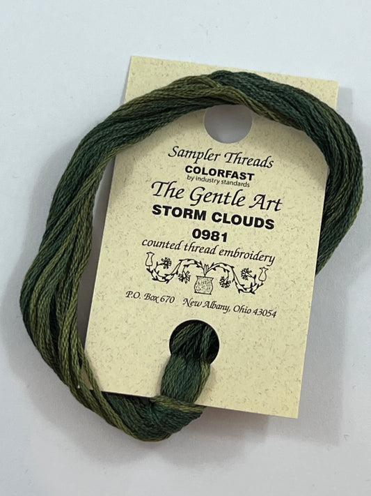 Storm Clouds 0981 The Gentle Art Sampler Thread 6 Stranded Hand Dyed Embroidery Floss