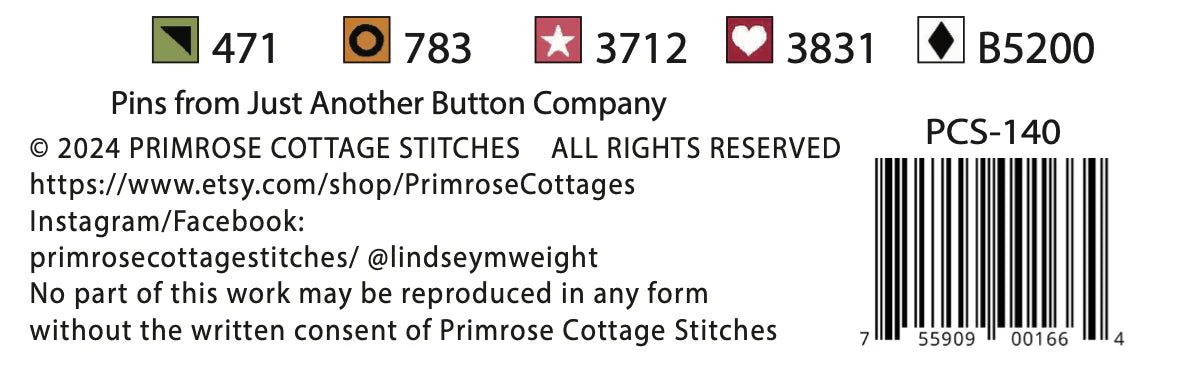 Strawberry Quilt Cross Stitch Pattern Primrose Cottage Stitches