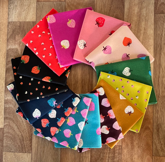 Strawberry Fat Quarter Bundle by Kimberly Kight of Ruby Star Society