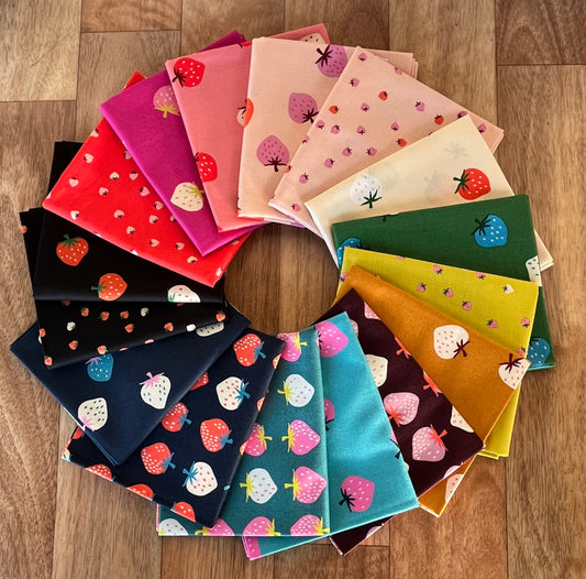 Strawberry Fat Quarter Bundle by Kimberly Kight of Ruby Star Society