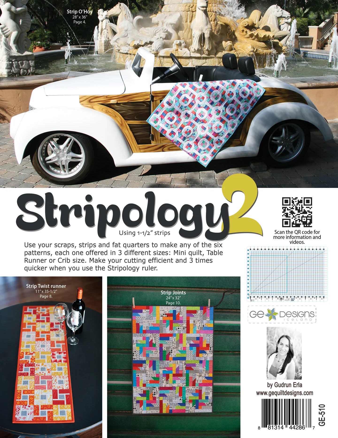 Stripology 2 Quilt Book by Gudrun Erla of GE Designs