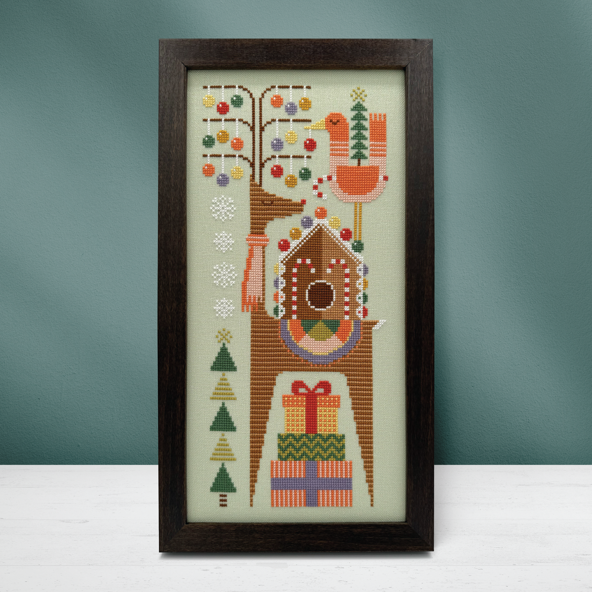 Sugarplum Stag Cross Stitch Pattern by Boomerang Sitches
