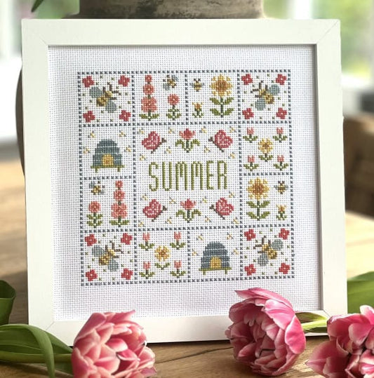 Summer Boxes Mini Cross Stitch Kit Historical Sampler Company