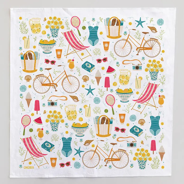 Summer Favorite Things Tea Towel by Gingiber