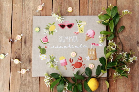 Summer Essentials Cross Stitch Pattern by Madame Chantilly