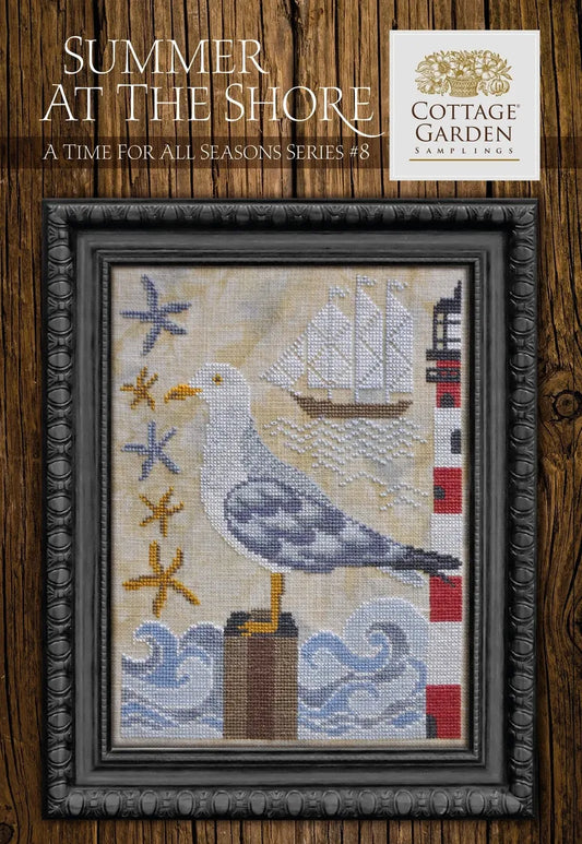 Summer at the Shore A Time for All Seasons #8 Cross Stitch Pattern by Cottage Garden Samplings