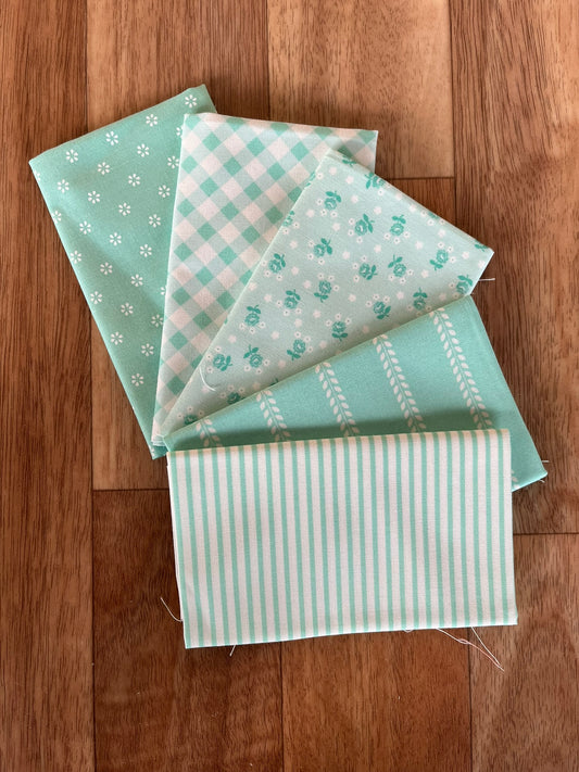 Summertime Aqua Fat Eighth Bundle by Camille Roskelley for Moda Fabrics