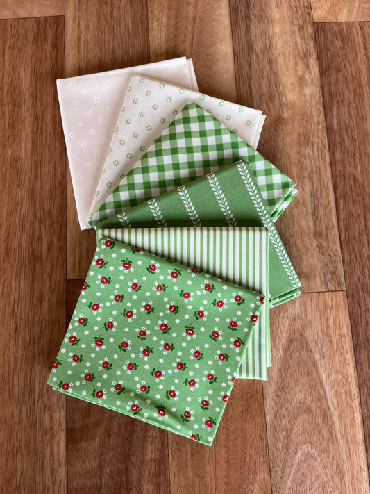 Summertime Greens Fat Quarter Bundle by Camille Roskelley for Moda Fabrics