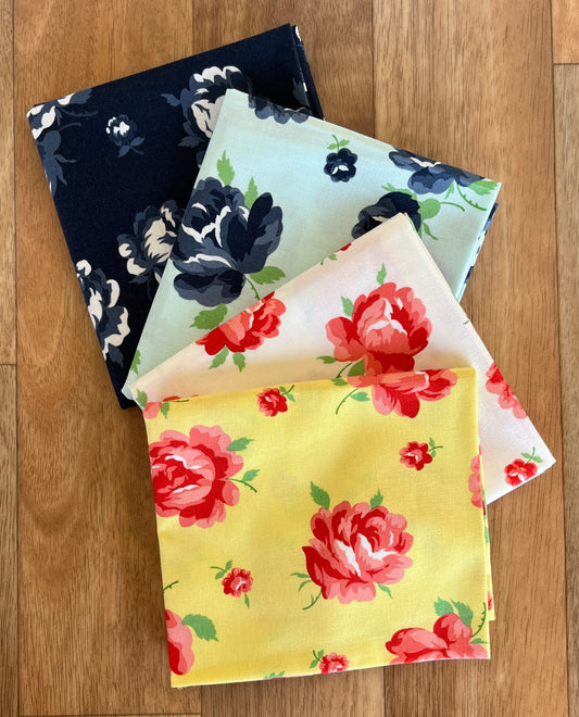 Summertime Rosie Florals Fat Quarter Bundle by Camille Roskelley for Moda Fabrics