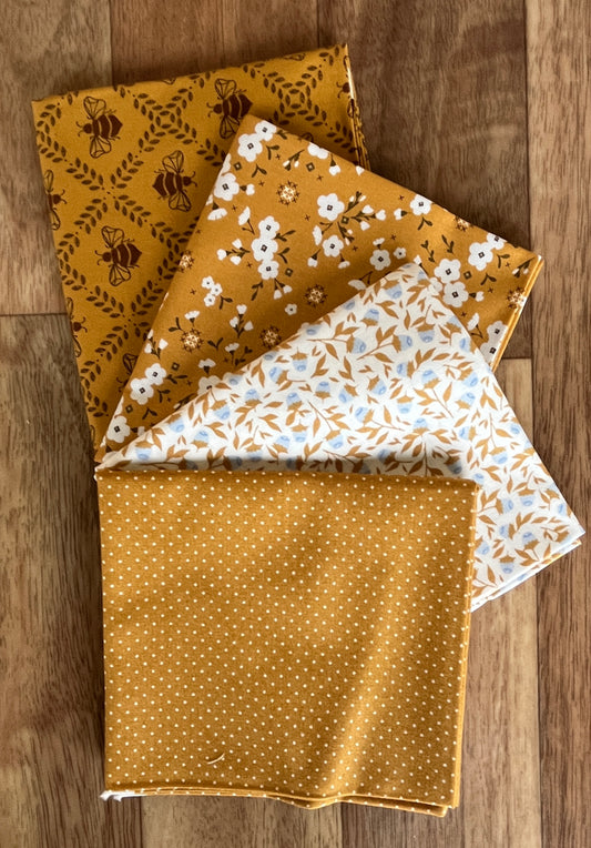 Sun Drenched Golden Fat Quarter Bundle by Sweetfire Road for Moda fabrics