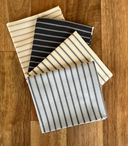 Sun Drenched Ticking Fat Quarter Bundle by Sweetfire Road for Moda fabrics