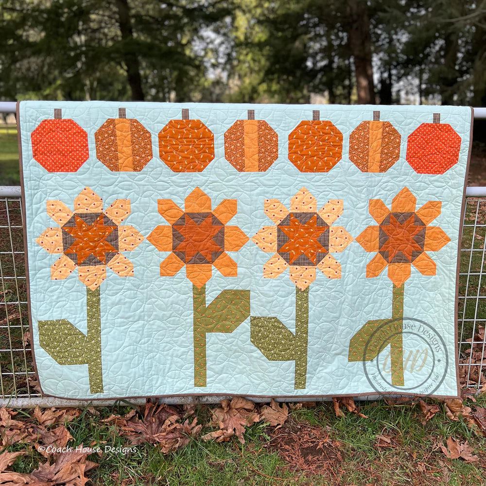Sunflower Field Quilt Pattern by Coach House Designs