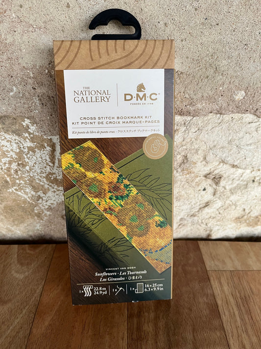 DMC V&A CROSS STITCH KIT – SUNFLOWERS VAN GOGH BOOK MARK