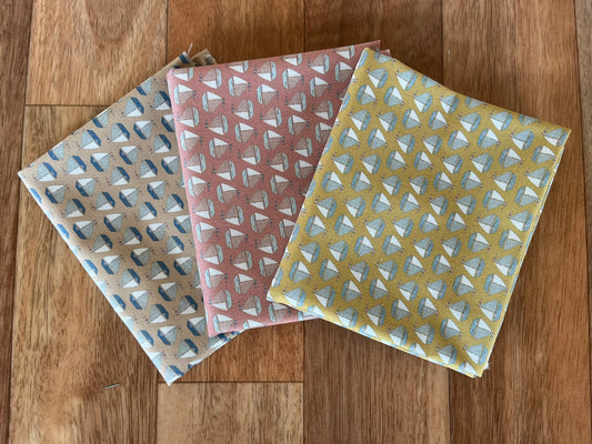 Sunkissed Sojourn Boats Fat Quarter Bundle by Natalie Bird of Birdhouse Designs