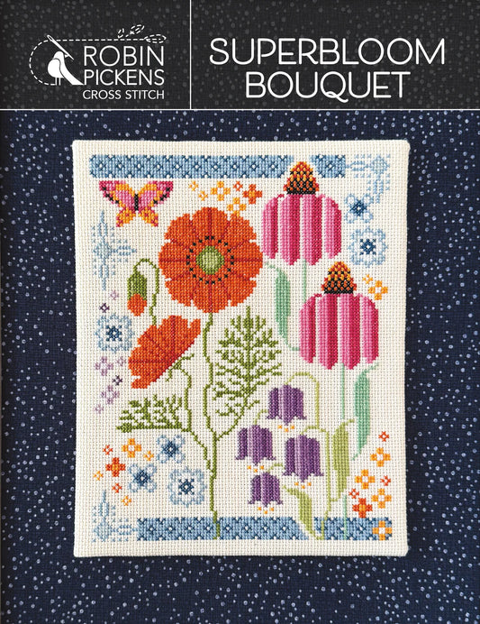 Superbloom Bouquet Cross Stitch Pattern by Robin Pickens for Moda Fabrics