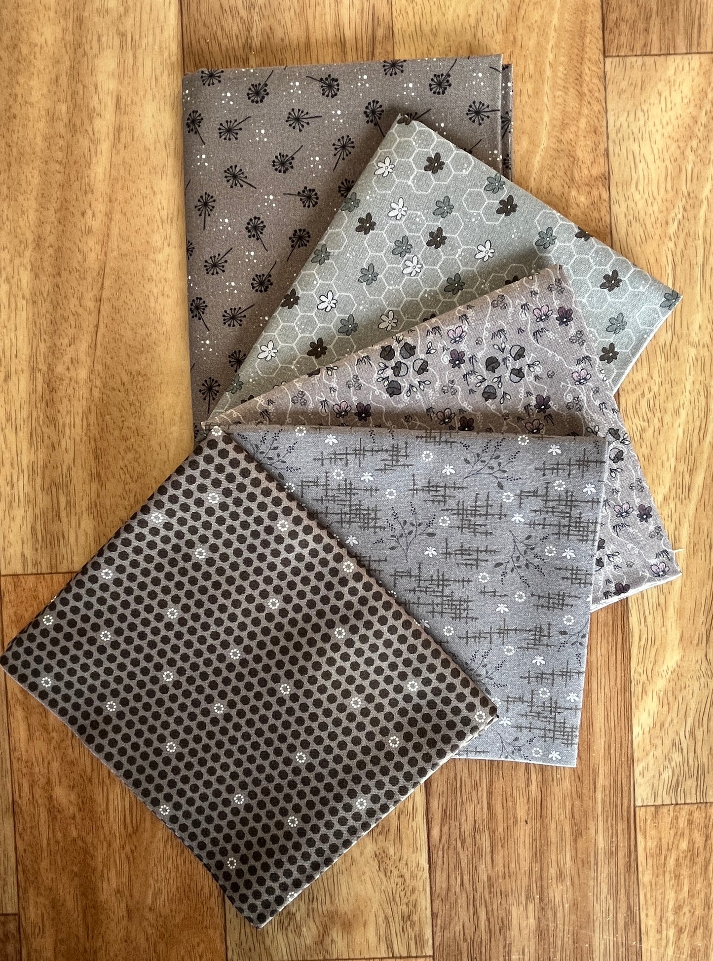 The Sweetest Embrace Greys Fat Quarter Bundle by Linette Jakobsen for Stoff Fabrics