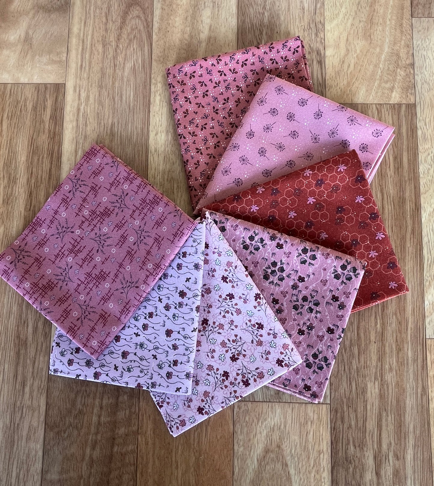 The Sweetest Embrace Pinks Fat Quarter Bundle by Linette Jakobsen for Stoff Fabrics
