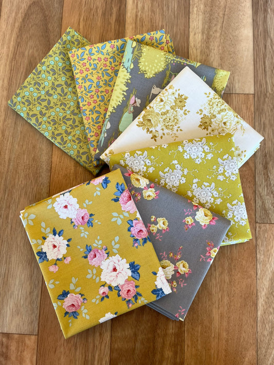 Sunday Brunch Grey/Yellow Fat Quarter Bundle by Tilda