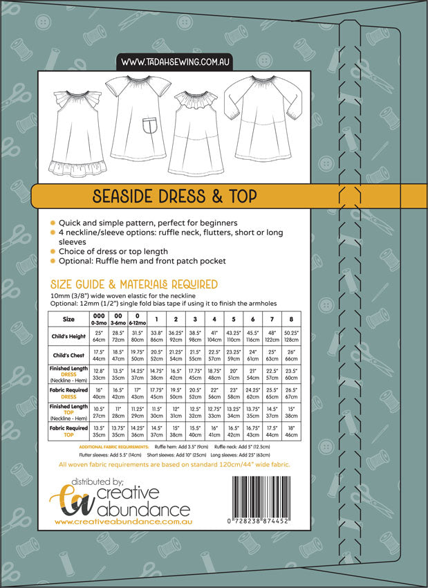 Seaside Dress by Tadah! Patterns and Sewing
