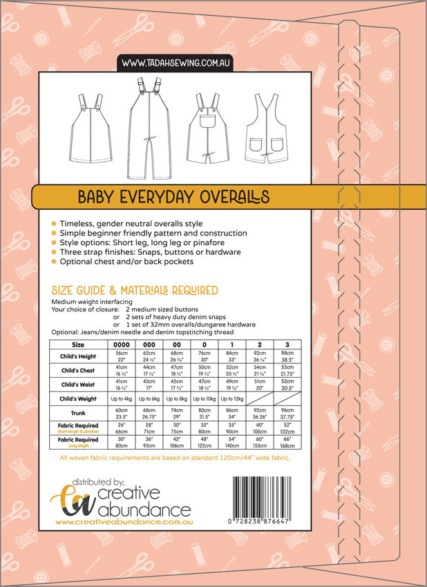 Everyday Overalls by Tadah! Patterns and Sewing