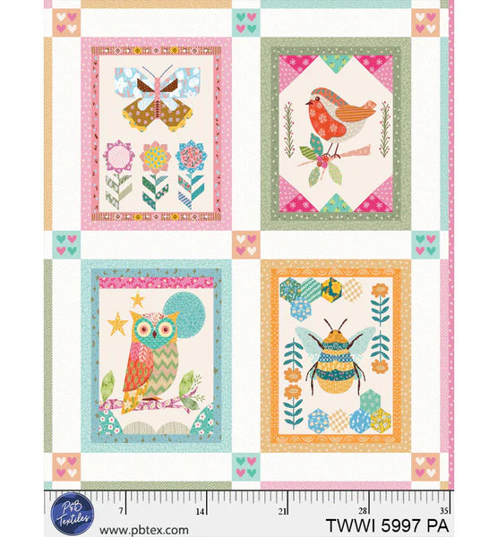 Things with Wings Panel by Jo Reid for P & B Textiles