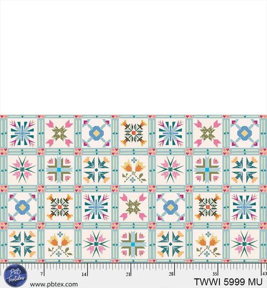 Things with Wings Cheater Panel PB5999MU by Jo Reid for P & B Textiles