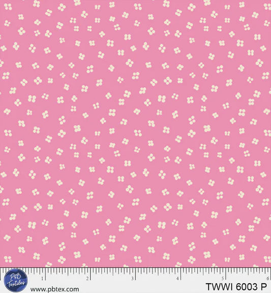 Things with Wings Pink Dots PB6003P by Jo Reid for P & B Textiles (sold in 25cm increments)
