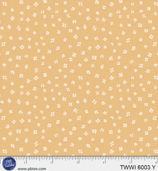 Things with Wings Yellow Dots PB6003Y by Jo Reid for P & B Textiles (sold in 25cm increments)