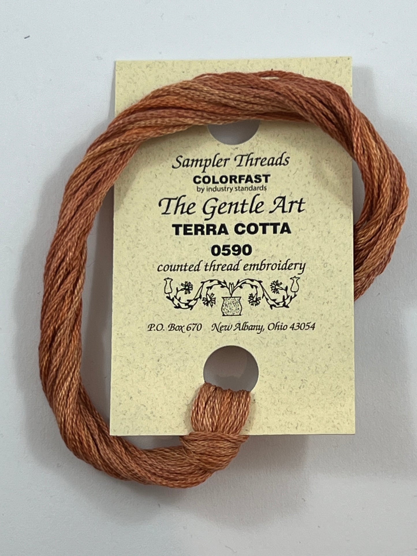 Terra Cotta 0590 The Gentle Art Sampler Thread 6 Stranded Hand Dyed Embroidery Floss