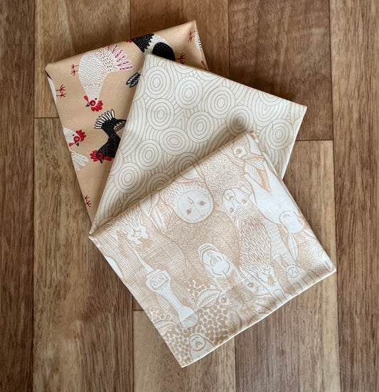 The Henhouse Beige Fat Quarter Bundle by Gingiber for Moda Fabrics
