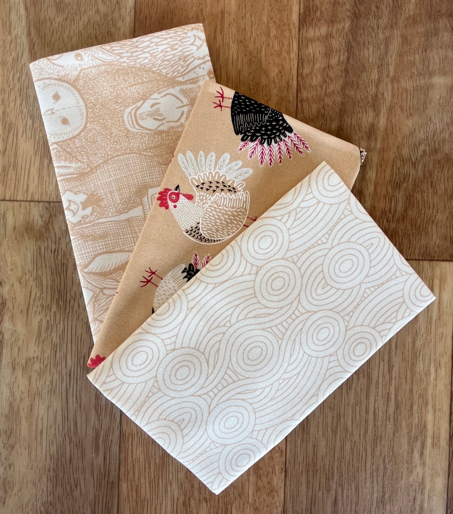 The Henhouse Creams Fat Eighth Bundle by Gingiber for Moda Fabrics