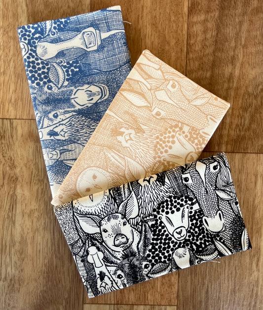The Henhouse Faces Fat Eighth Bundle by Gingiber for Moda Fabrics