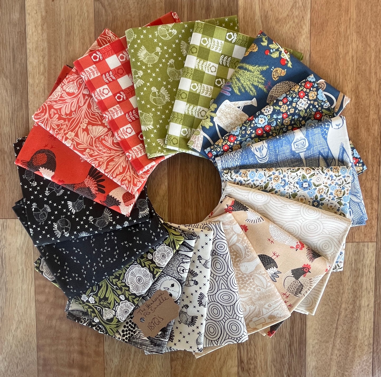 The Henhouse Fat Quarter Bundle by Gingiber for Moda Fabrics