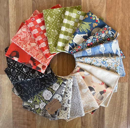 The Henhouse Fat Quarter Bundle by Gingiber for Moda Fabrics