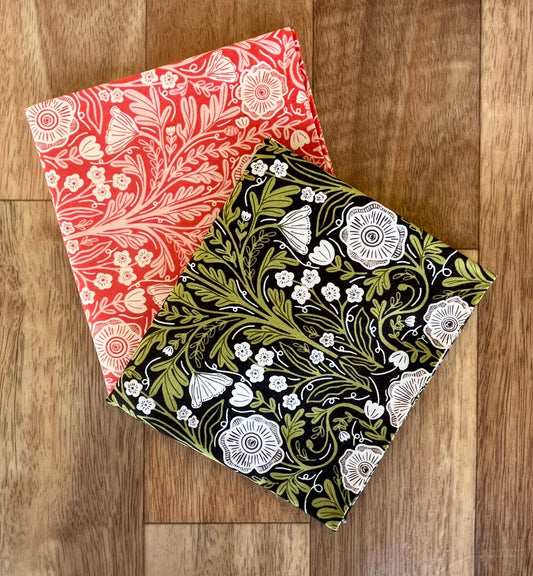 The Henhouse Poppy Floral Fat Quarter Bundle by Gingiber for Moda Fabrics