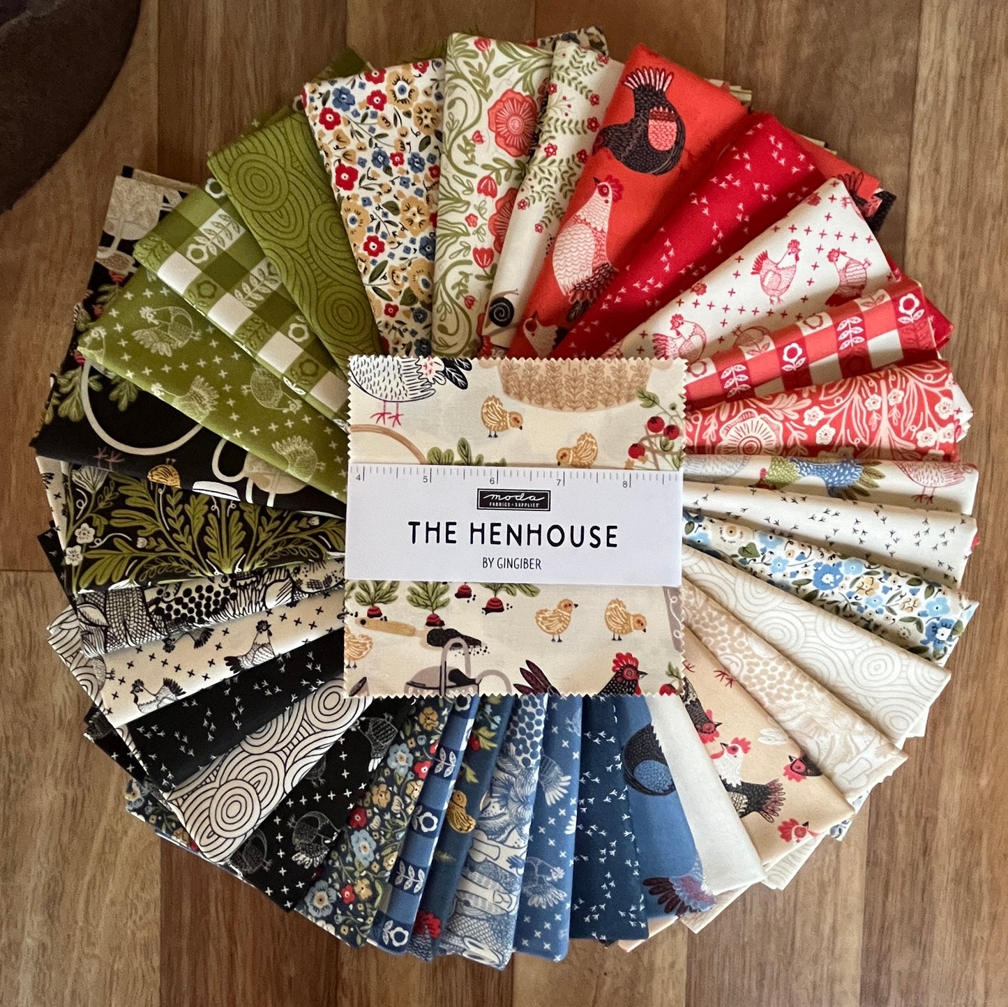 The Henhouse Fat Eighth Bundle by Gingiber for Moda Fabrics