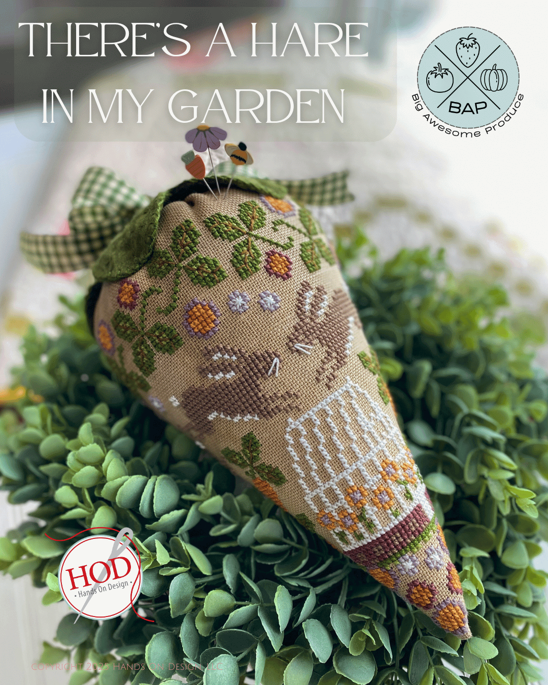 There's a Hare in my Garden Cross Stitch Pattern by Hands on Design