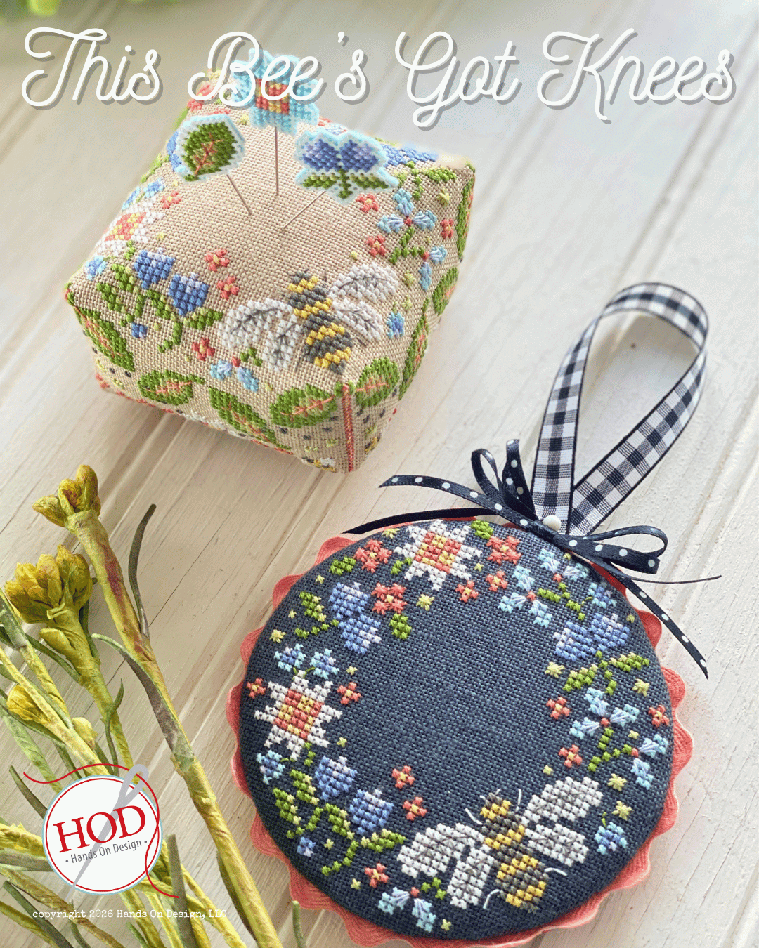 This Bees Got Knees Cross Stitch Pattern by Hands on Design