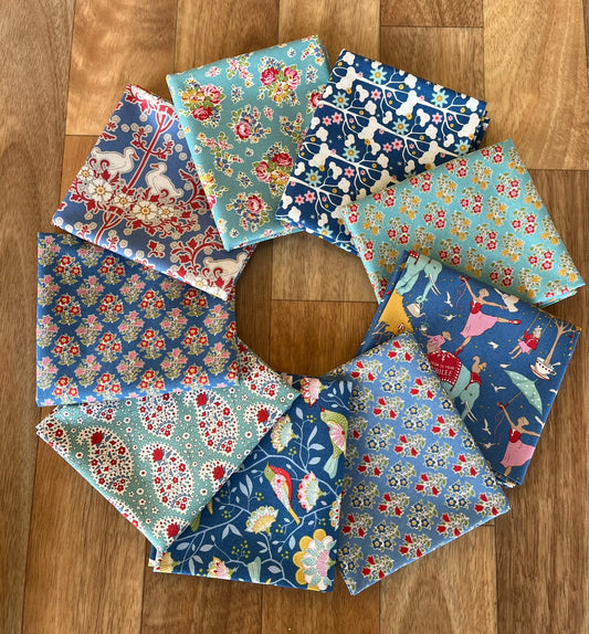 Jubilee Blue Fat Quarter Bundle by Tilda