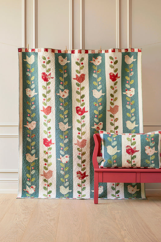 Tilda Merry Little Christmas Winter Birds Quilt Petrol Quilt Kit