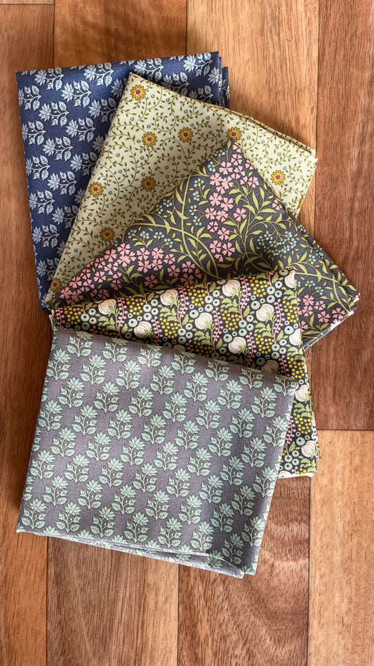 Sanctuary Greens Blues Fat Quarter Bundle by Tilda Fabrics