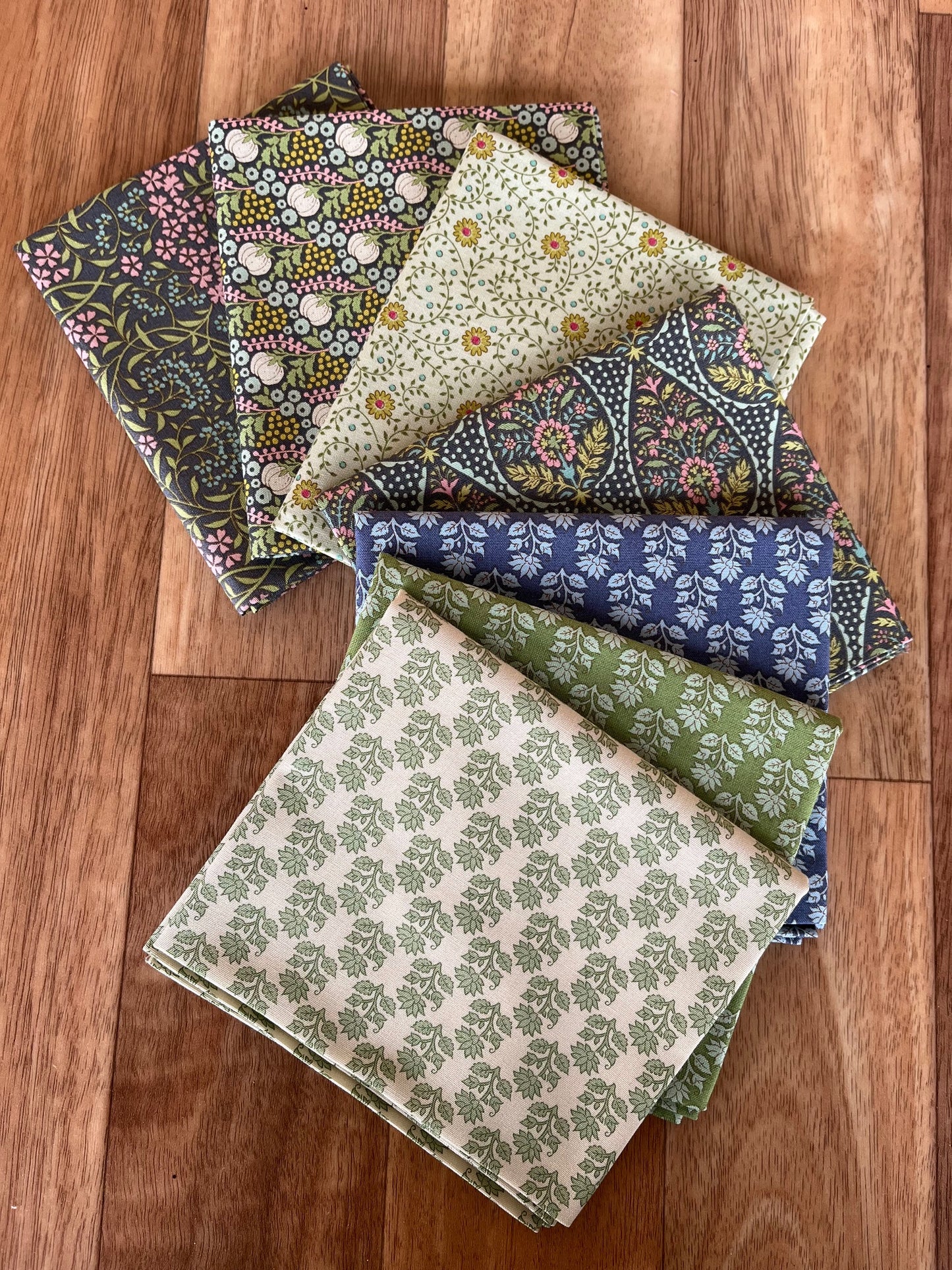 Sanctuary Greens Blues Fat Quarter Bundle by Tilda Fabrics