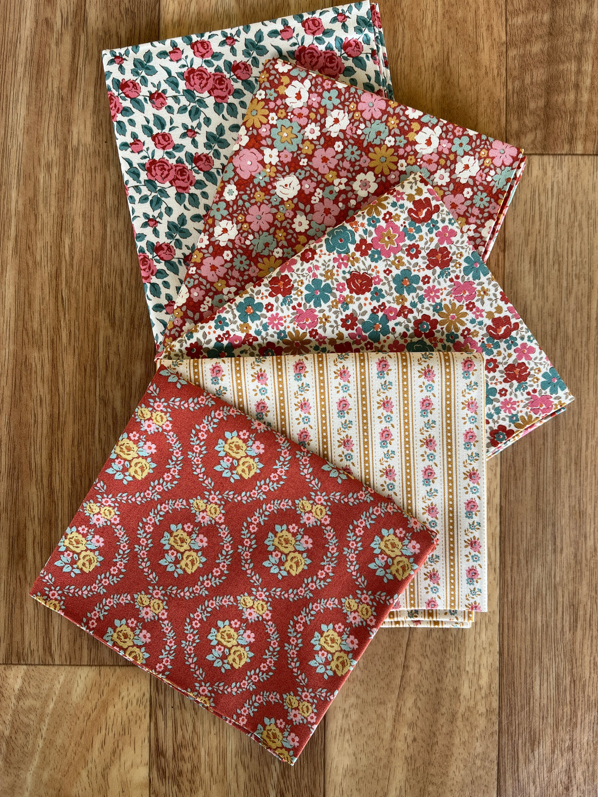 Tilda Village Life Rust/Ochre Fat Quarter Bundle by Tilda