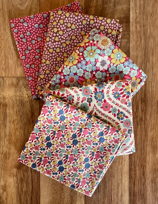 Wallflower Burgundy/Pinks Fat Quarter Bundle by Tilda