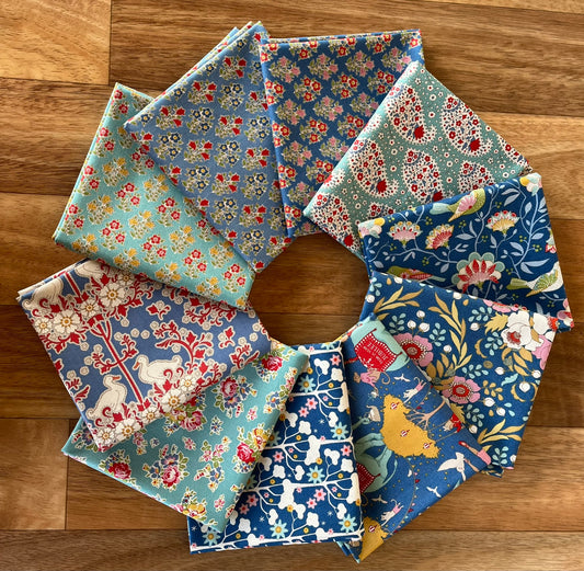 Jubilee Blue Fat Quarter Bundle by Tilda