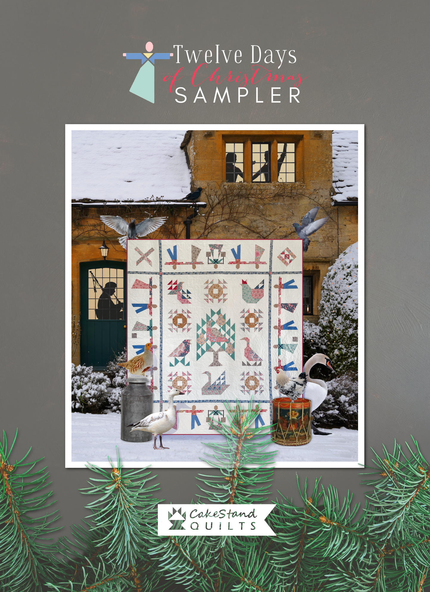 12 Days of Christmas Quilt Pattern By CakeStand Quilts