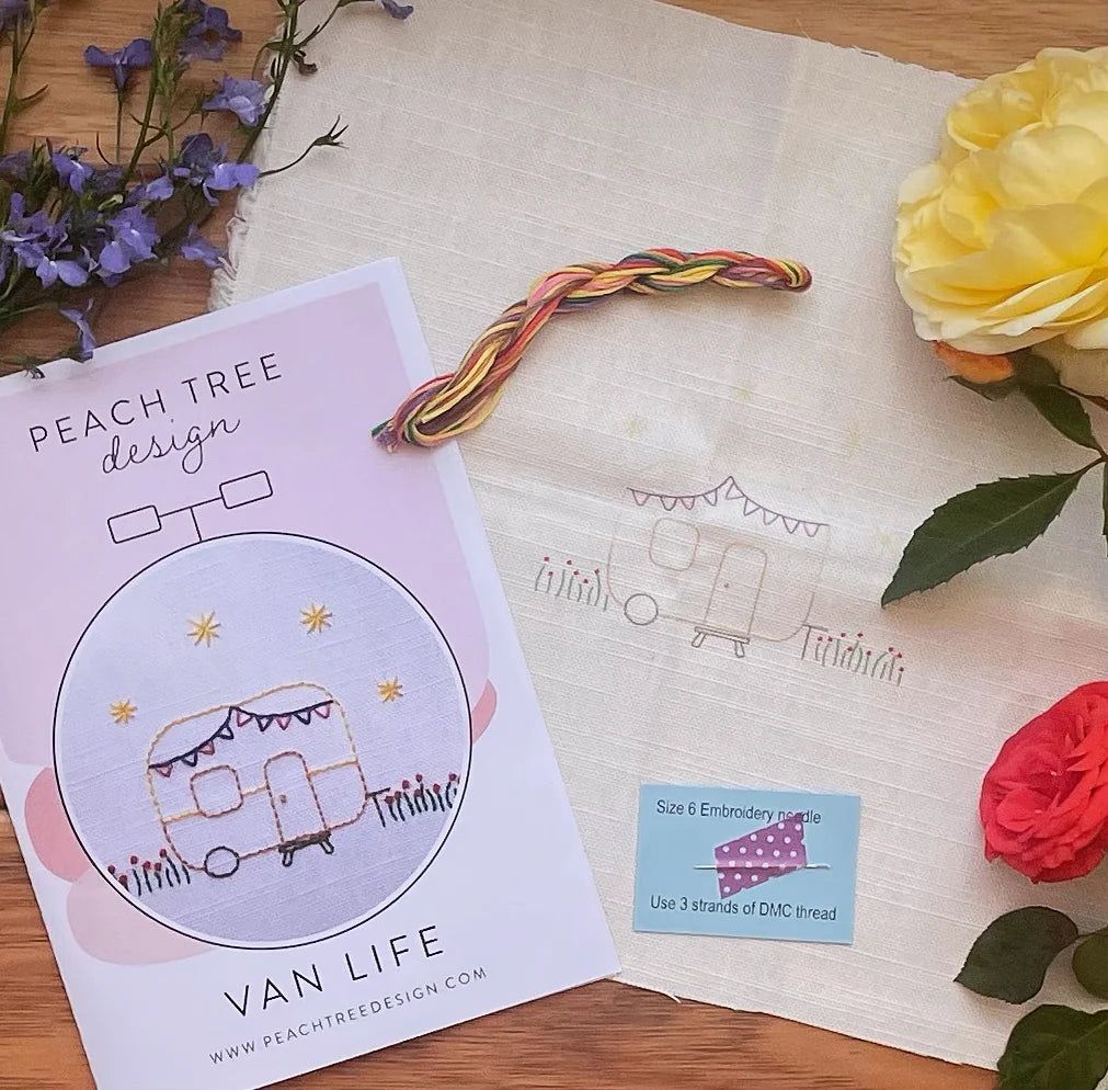 Van Life Embroidery Kit from Peach Tree Designs