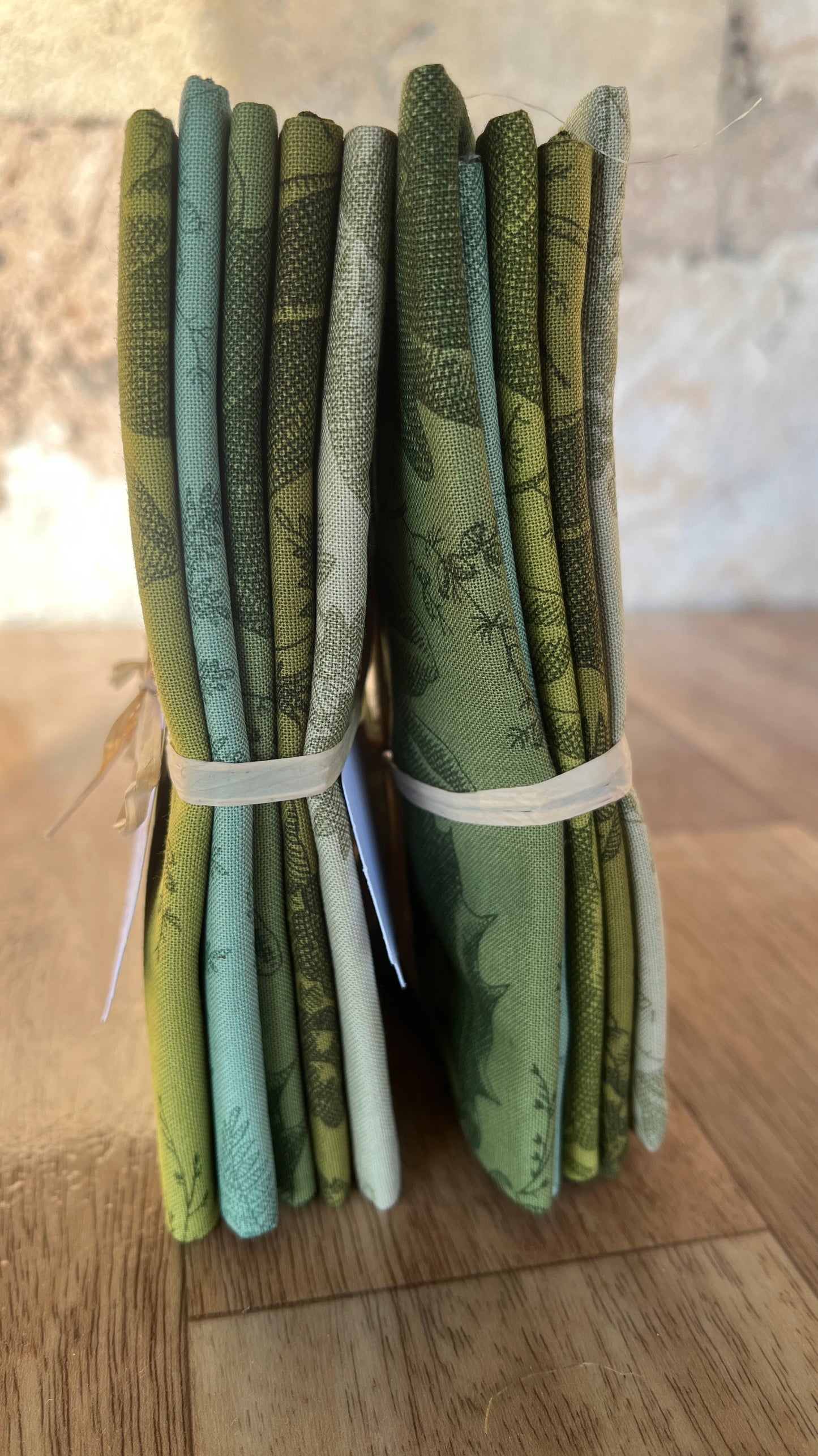 Vermont Greens Fat Eighth Bundle by Laundry Basket Quilts for Andover Fabrics