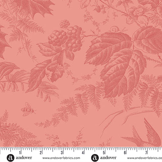 Vermont Salmon A10285E by Laundry Basket Quilts for Andover Fabrics